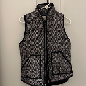 J Crew Herringbone Puffer Vest XXS